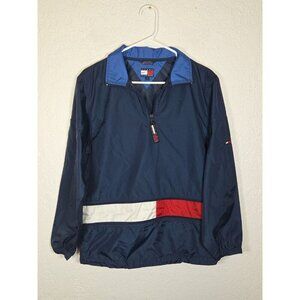 Mens Vintage Tommy Hilfiger Half Zip Jacket Anorak Size Medium
